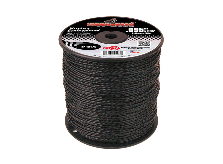 12175 – Rotary Trimmer Line .095" Vortex 685 ft Medium Spool (Black)
