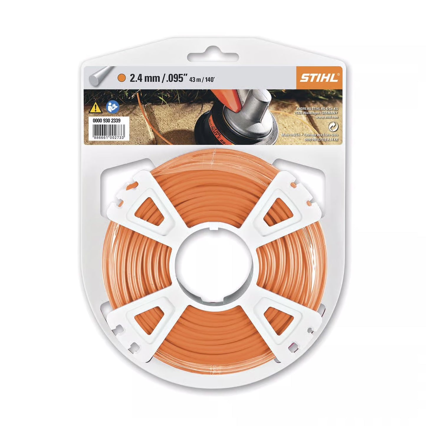 STIHL Quiet Round Trimmer Line – .095" (2.4 mm) x 280 ft OEM Part Number: 0000 930 2421