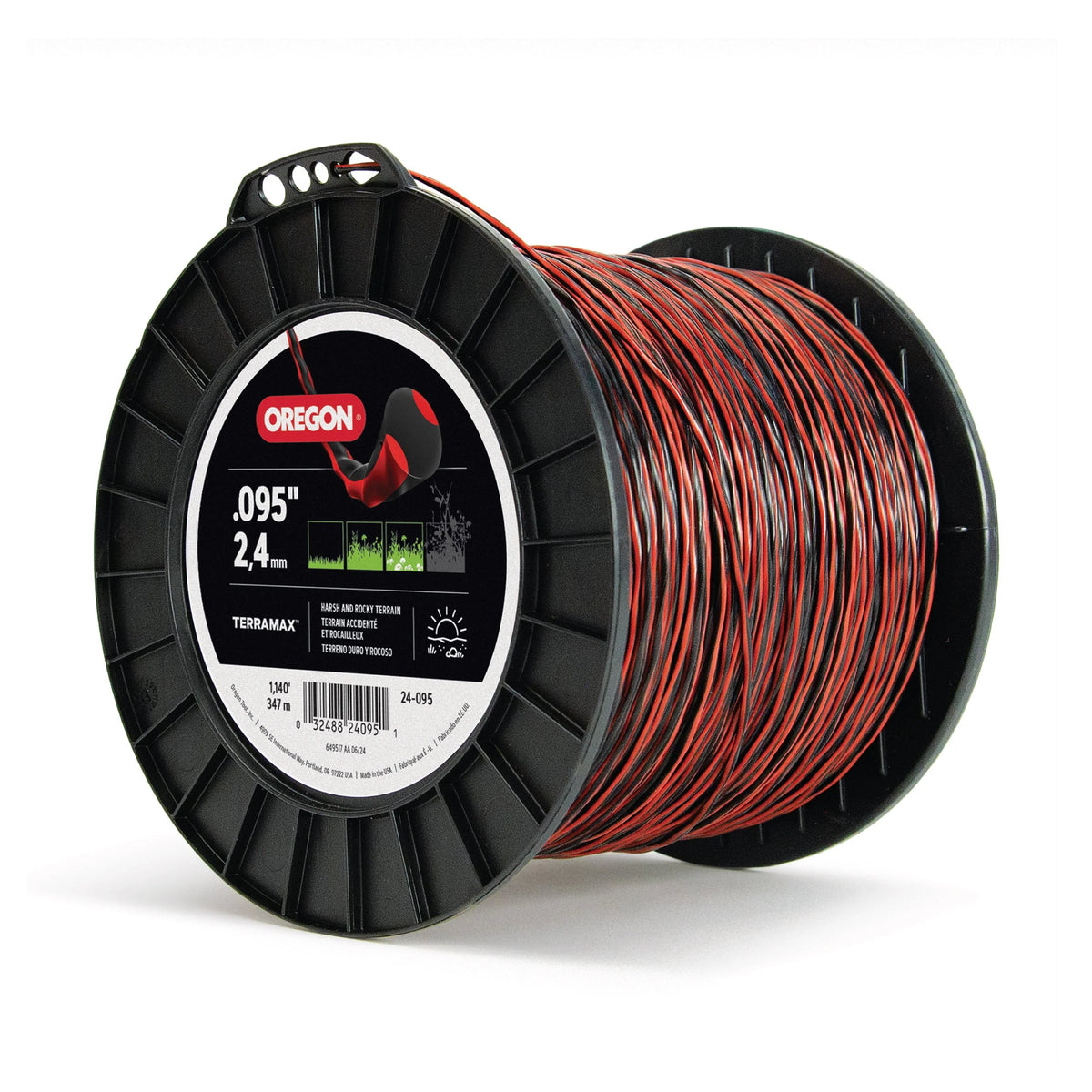 Oregon 24-095 TerraMax Oval Twist Trimmer Line | .095" 5 lb Spool Professional String Trimmer Line