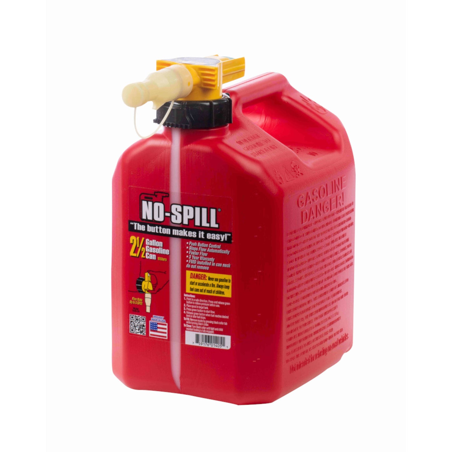 06176-1405-C6 – No-Spill® Gas Can, 2.5 Gallon (Genuine No-Spill Product)