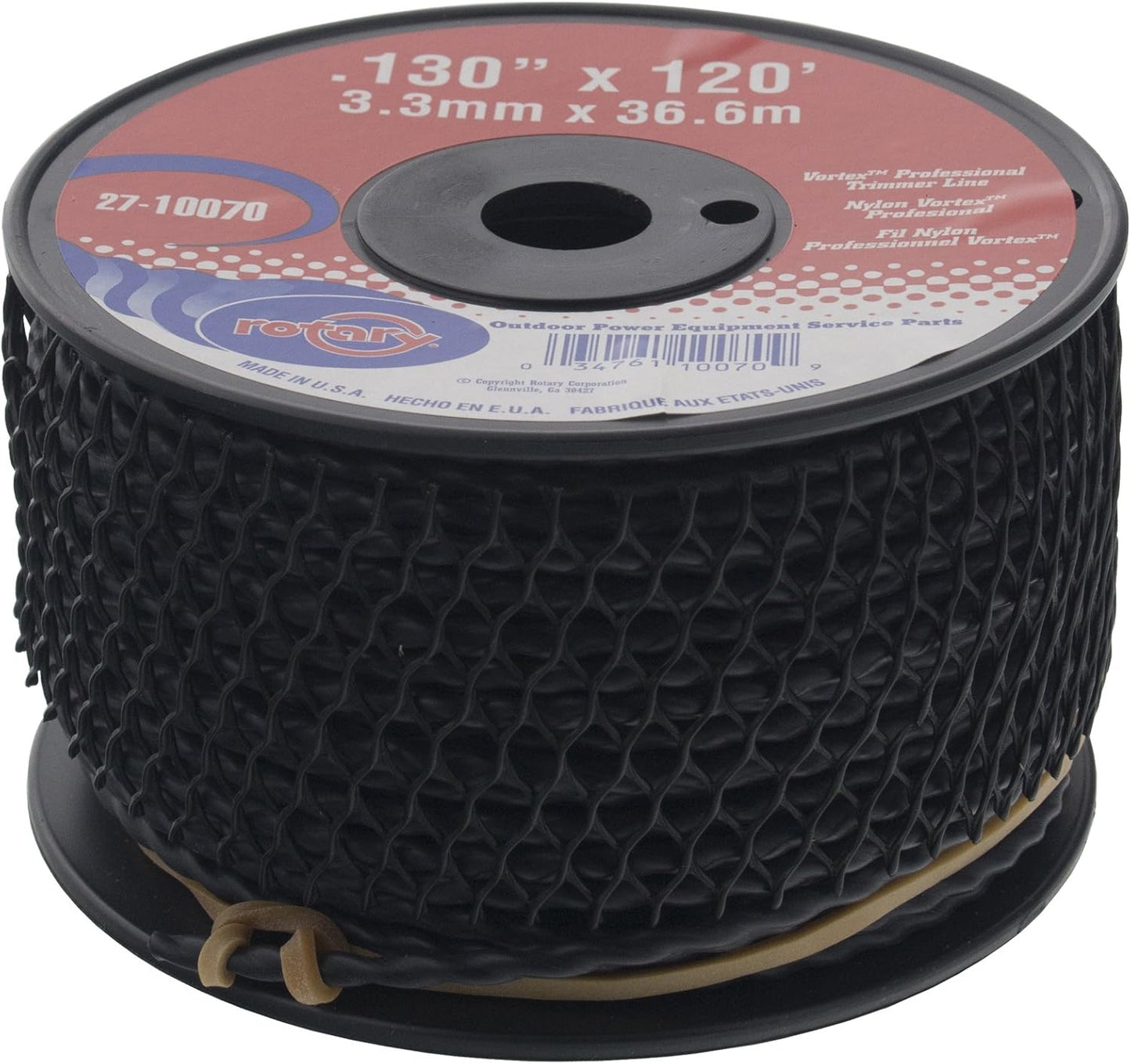 10070 – Trimmer Line .130″ Smooth Spool Black Vortex (Commercial Grade)