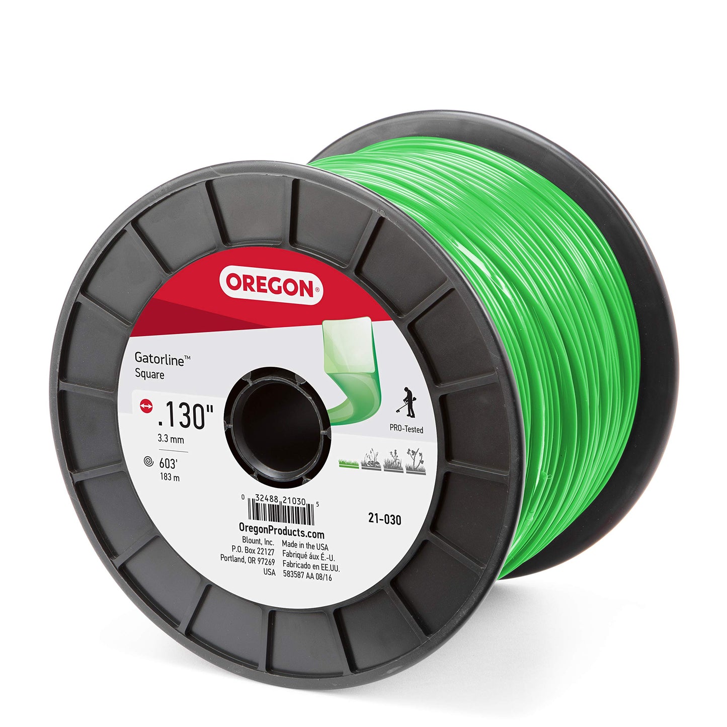 21-030 Square GatorLine® .130 – 5 lb Spool (OREGON®)