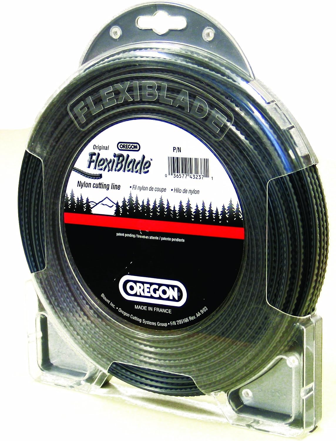 Oregon 21-602 FlexiBlade Serrated Trimmer Line | .118" x 121 ft Donut Professional Weed Trimmer Blade Line