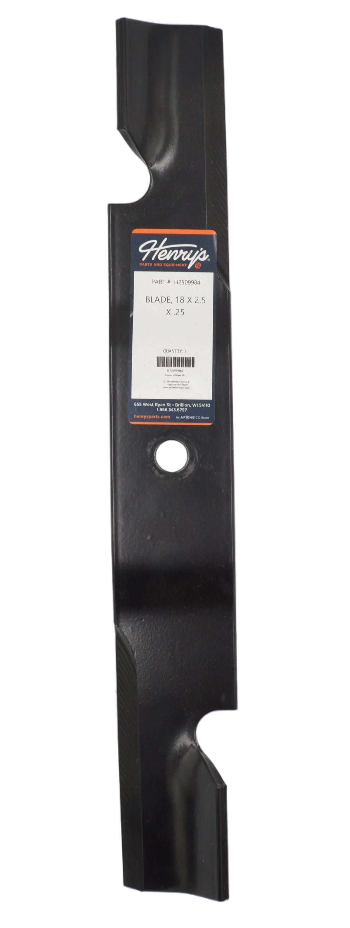 H2509984 High-Lift Mower Blade | 18" x 2.5" x .25" | Replacement Blade