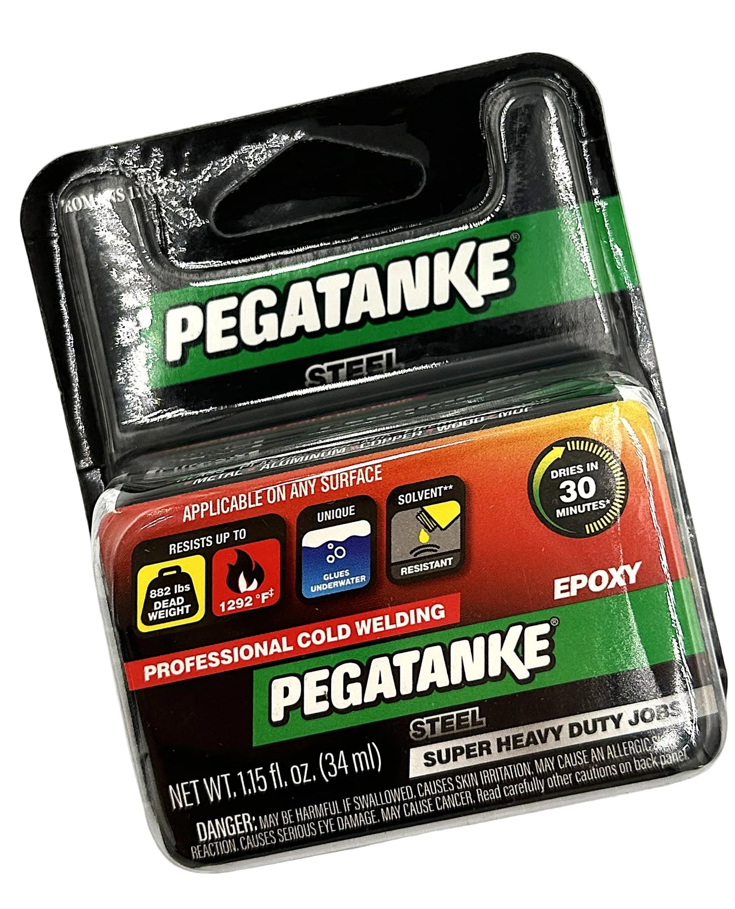 PEGATANKE® Steel Epoxy Glue | Professional Cold Welding | 1.15 fl. oz.