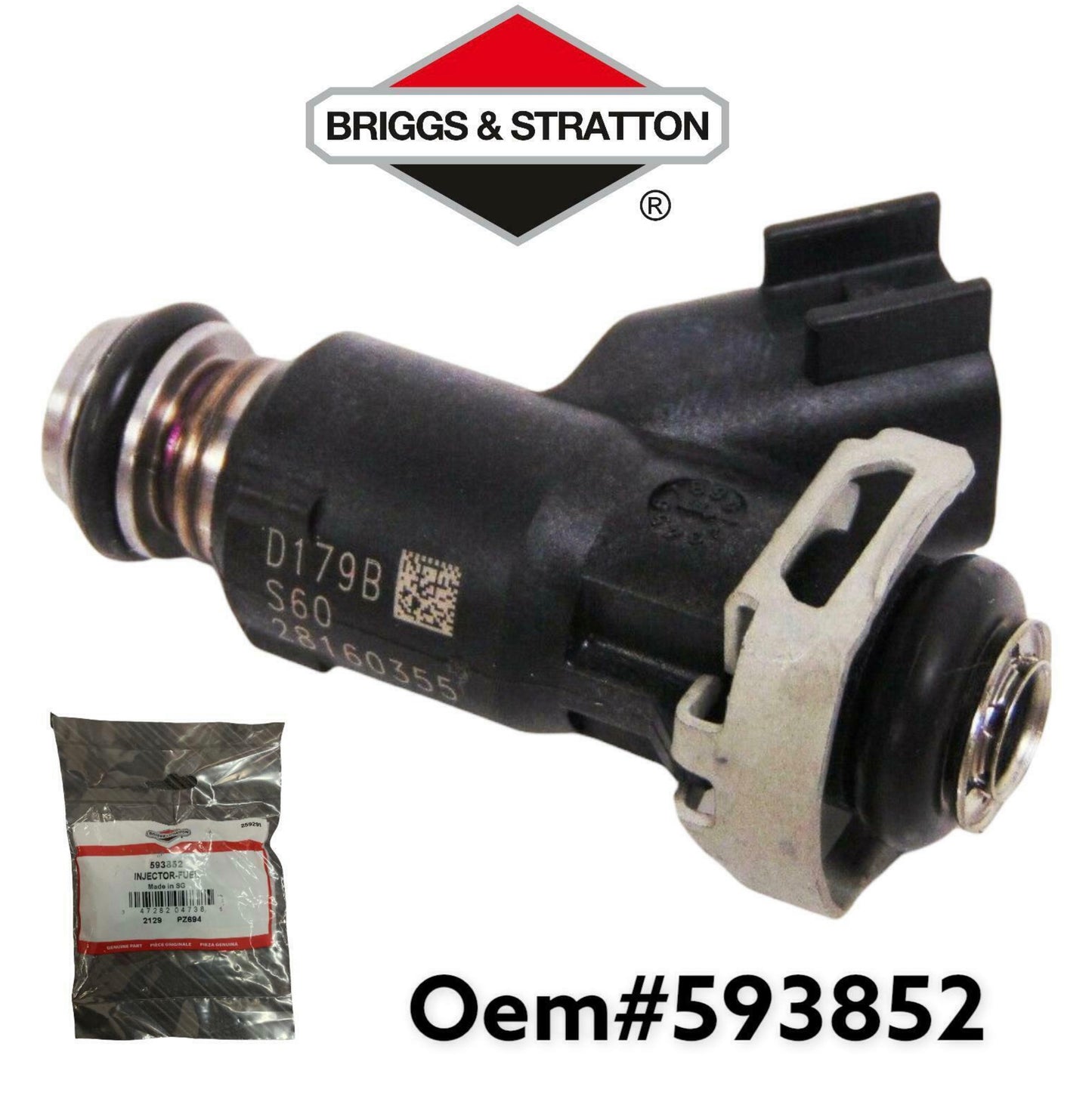 593852 Fuel Injector for Vanguard EFI Engines (OEM Briggs & Stratton Part)