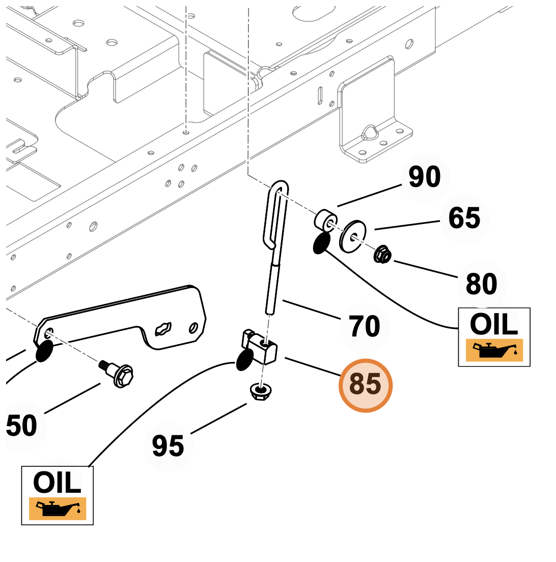 WB01 704 0205 TRUNWB01-704-0205 Trunnion, Mower Lift (1/2" Rod) | OEM STIHL RZ 142 & RZ 152 Zero Turn Mower PartNION, MOWER LIFT (1/2" ROD)