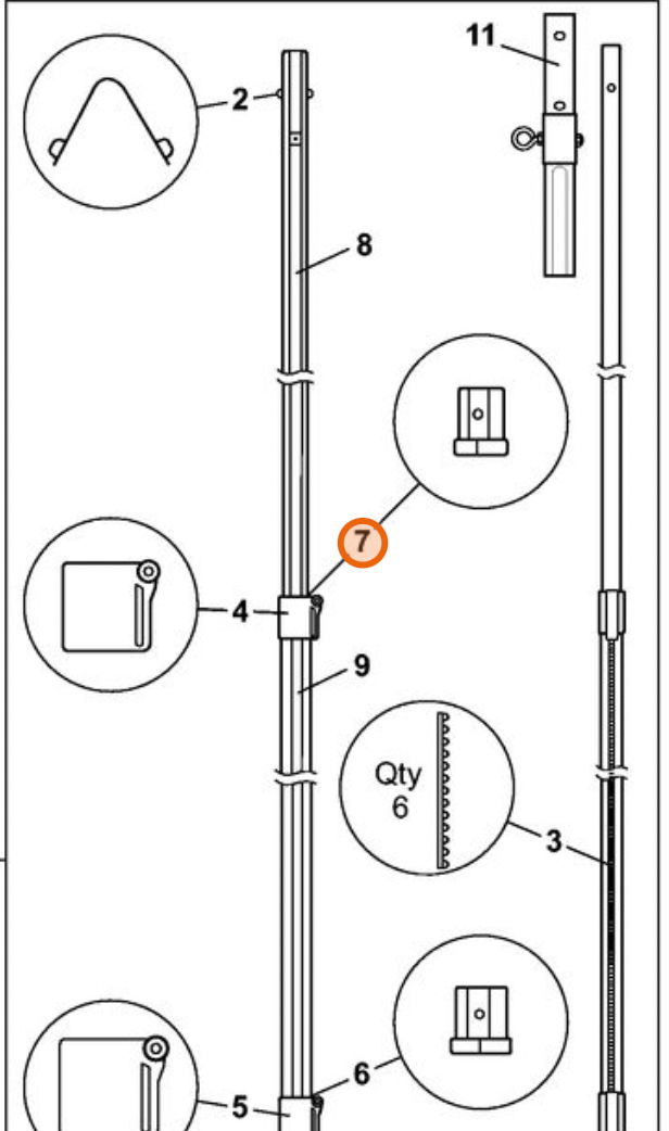 0000 882 2301 — STIHL End Cap C (Upper Pole)