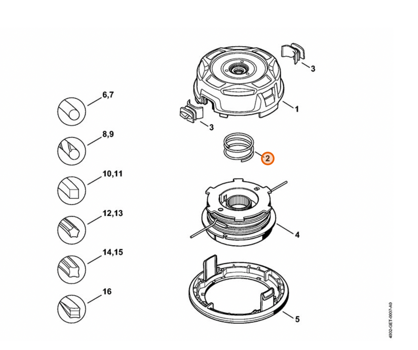 0000 997 0606 – STIHL® Helical Spring (Genuine OEM Part)