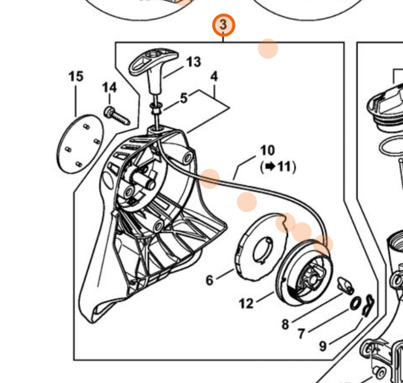 4182 190 4001 STIHL Rewind Starter – Genuine OEM Part