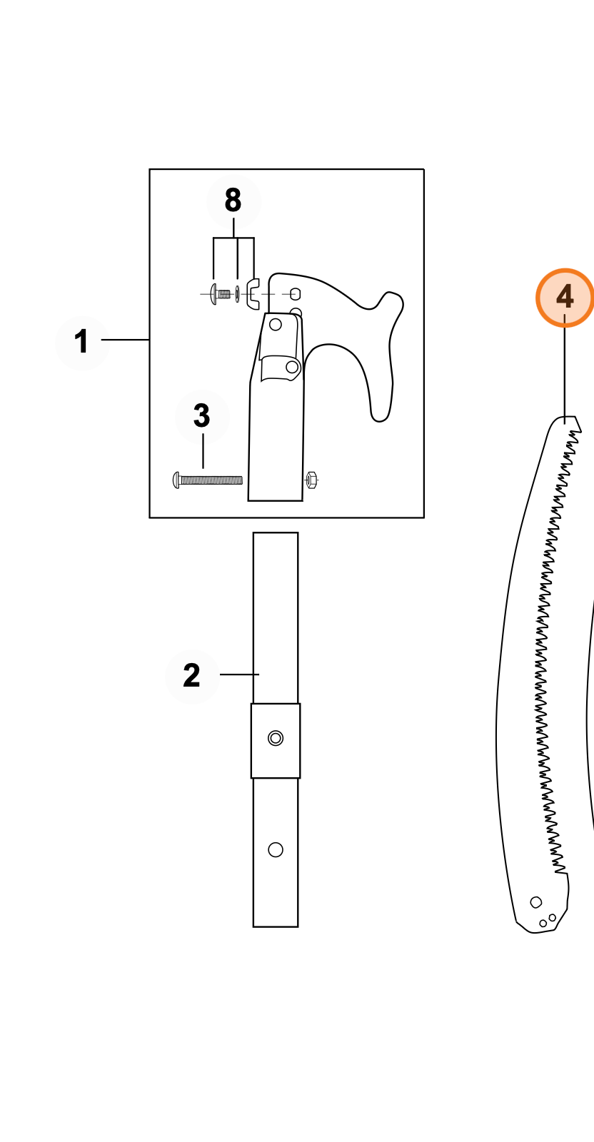 7010 881 9000 – STIHL Saw Blade for PP 900 Pole Pruner