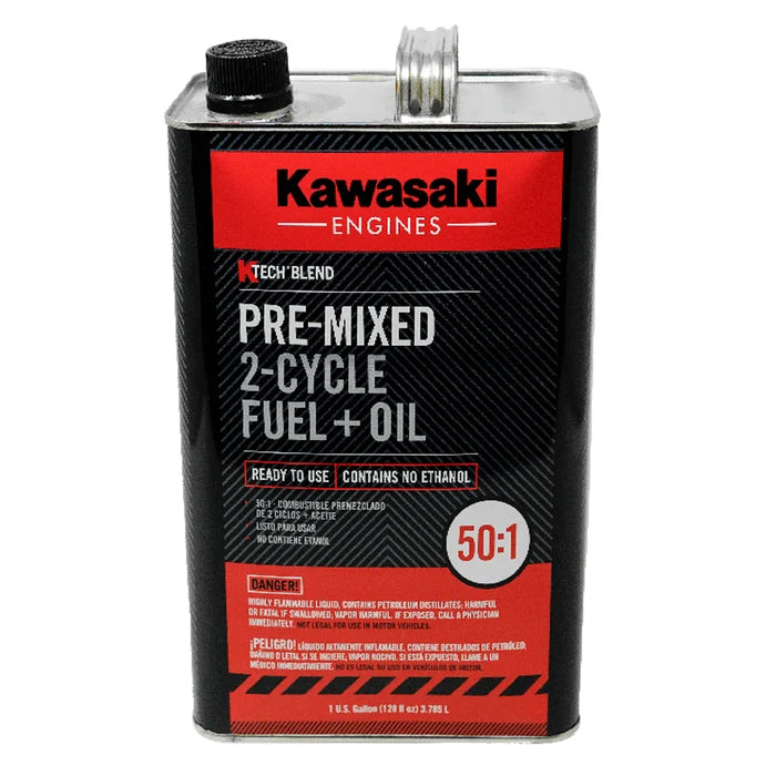 Kawasaki 99969-6560 KTECH™ Blend Pre-Mixed 2-Cycle Fuel + Oil | 50:1 Ethanol-Free Fuel, 1 Gallon