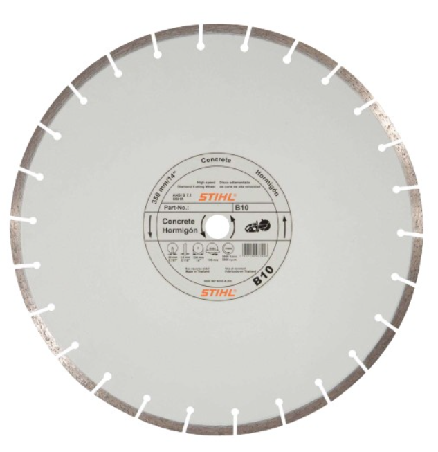 0835 090 8052 – STIHL 14" B10 Diamond Blade (20mm Arbor)