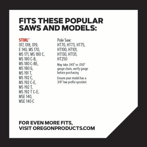 90PX055G ControlCut™ Saw Chain – 3/8" Low Profile Pitch, .043" Gauge, 55 Drive Links