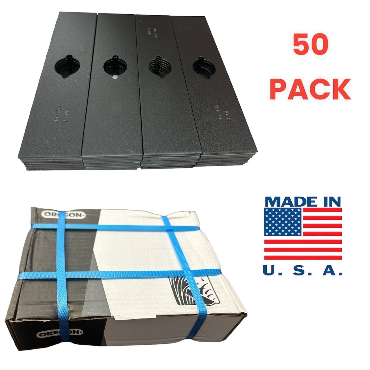 40-139-50 (50 Pack) Oregon 8" x 2" Stick Edger Blade – Fits Stihl, Echo, RedMax & Ryobi