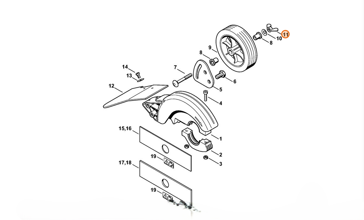 9245 691 1100 – STIHL Wing Nut | Edger Wheel Assembly Hardware (Genuine OEM Part)