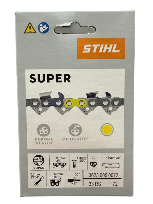 3623 005 0072 Stihl 33RS 20" Chainsaw Chain — 72 Drive Links Rapid™ Super Genuine OEM Part