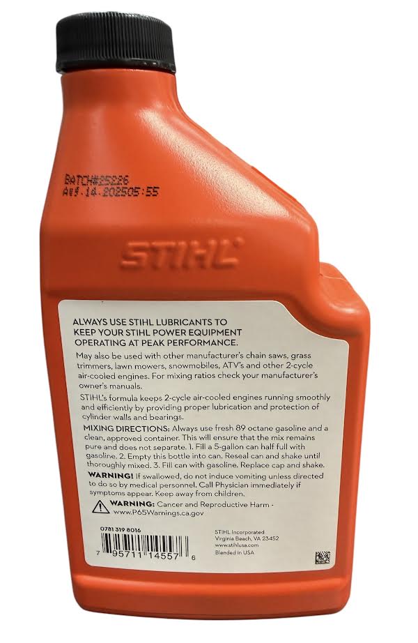 0781 319 8016 – 2-Cycle Engine Oil, 12.8 oz, Makes 5 Gallons – STIHL Genuine OEM