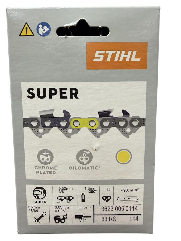 3623 005 0114 Stihl 33RS 36" Chainsaw Chain — 114 Drive Links Rapid™ Super Genuine OEM Part