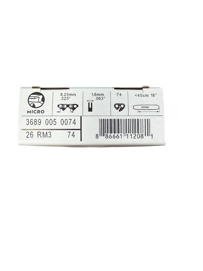 3689 005 0074 Stihl 26RM3 Rapid Micro .325