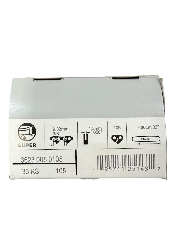 3623 005 0105 Stihl 33RS 32" Chainsaw Chain — 105 Drive Links Rapid™ Super Genuine OEM Part
