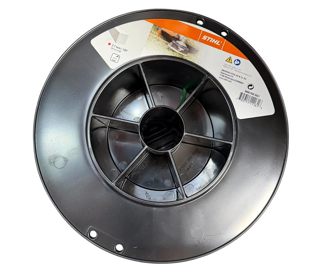 0000 930 2627 – STIHL® Square Trimmer Line (.105") – 2.7 mm x 347 m – Dark Green – 5 lb Spool (Genuine OEM)