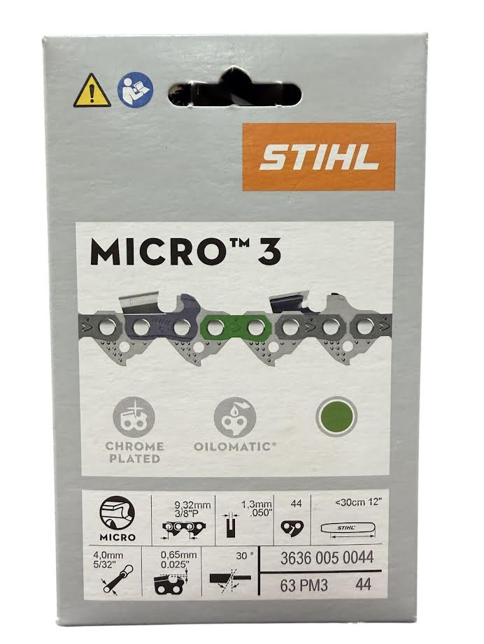 3636 005 0044 Stihl Picco 12" Chainsaw Chain — 44 Drive Links Semi-Chisel Genuine OEM Part