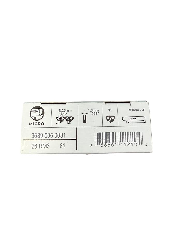 3689 005 0081 Stihl 26RM3 Rapid Micro .325