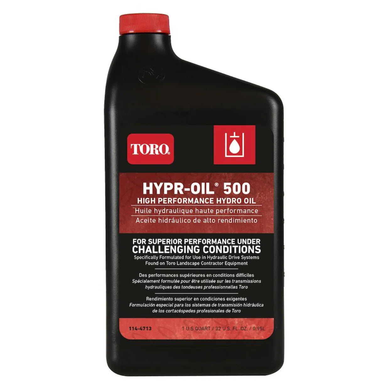 114-4713 – TORO HYPR-OIL 500 Hydraulic Oil (Quart) (Genuine OEM Fluid)