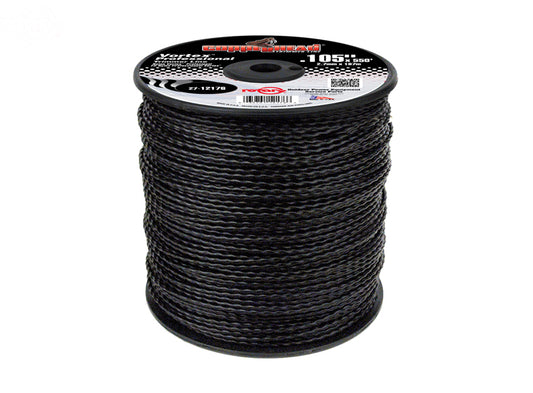 12176 – Rotary Trimmer Line .105" Vortex 550 ft Medium Spool (Black)