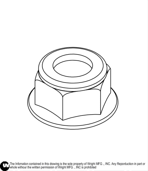 12990065 NUT, FLANGED NYLOCK, 3/8-16 Z5