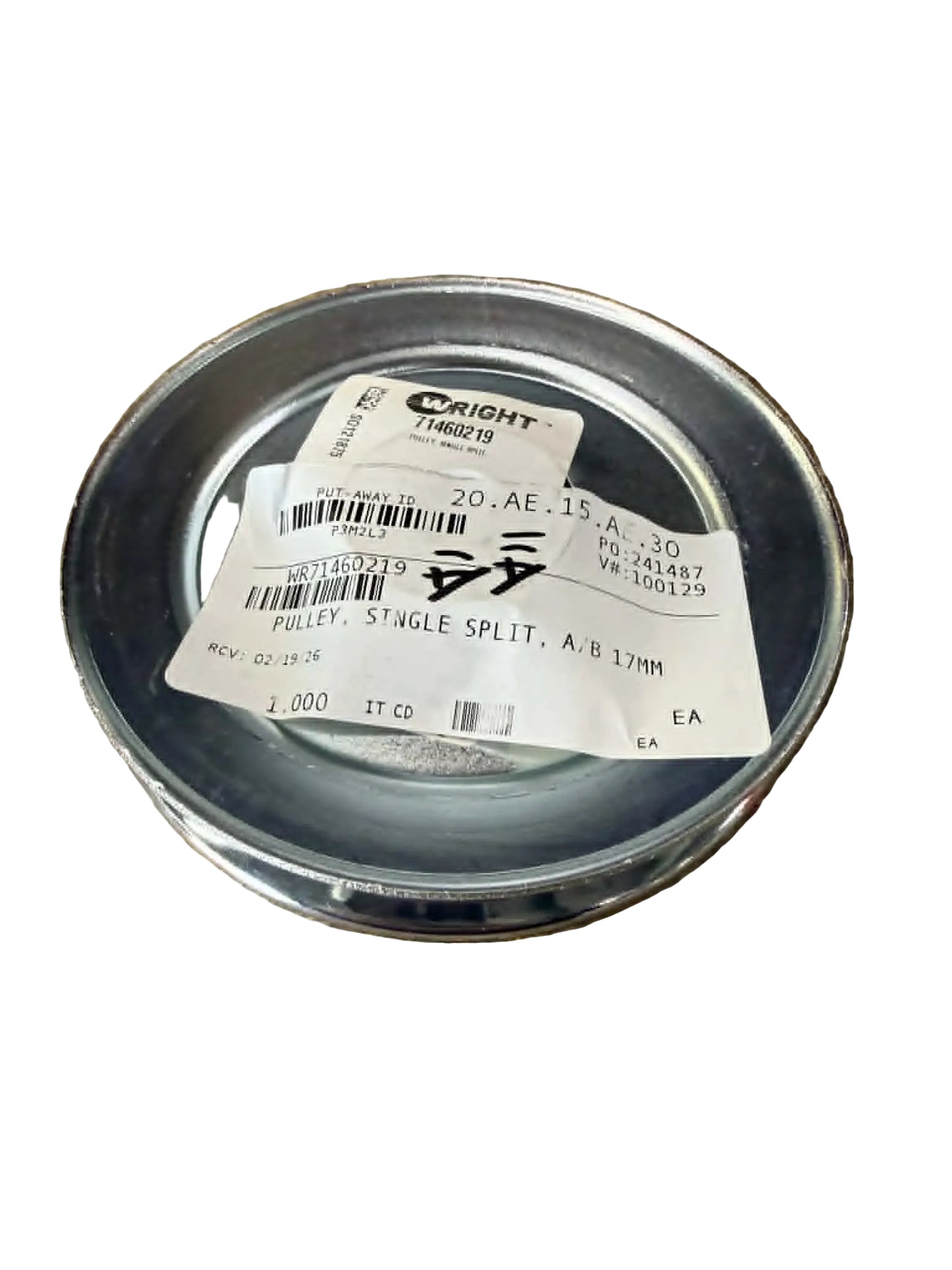 71460219 – Wright Single Split Pulley, A/B Section, 17mm (Genuine OEM Part)
