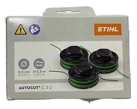 Stihl 3-pack Prewound spools .080" Line for AutoCut C 3-2 4009-710-4306