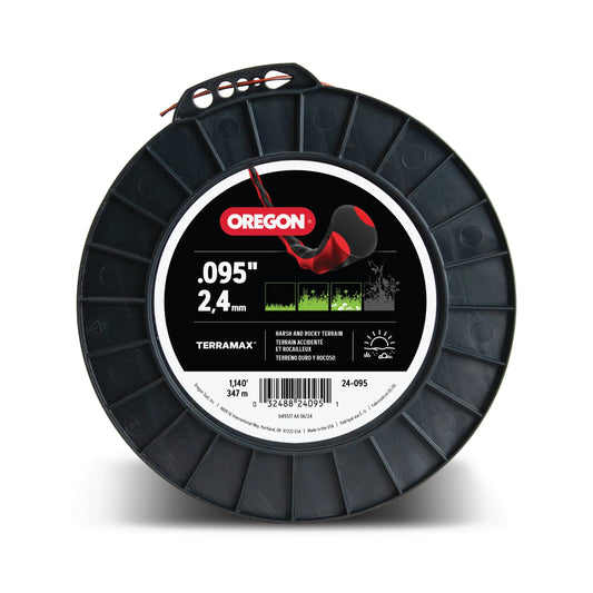 Oregon 24-095 TerraMax Oval Twist Trimmer Line | .095" 5 lb Spool Professional String Trimmer Line