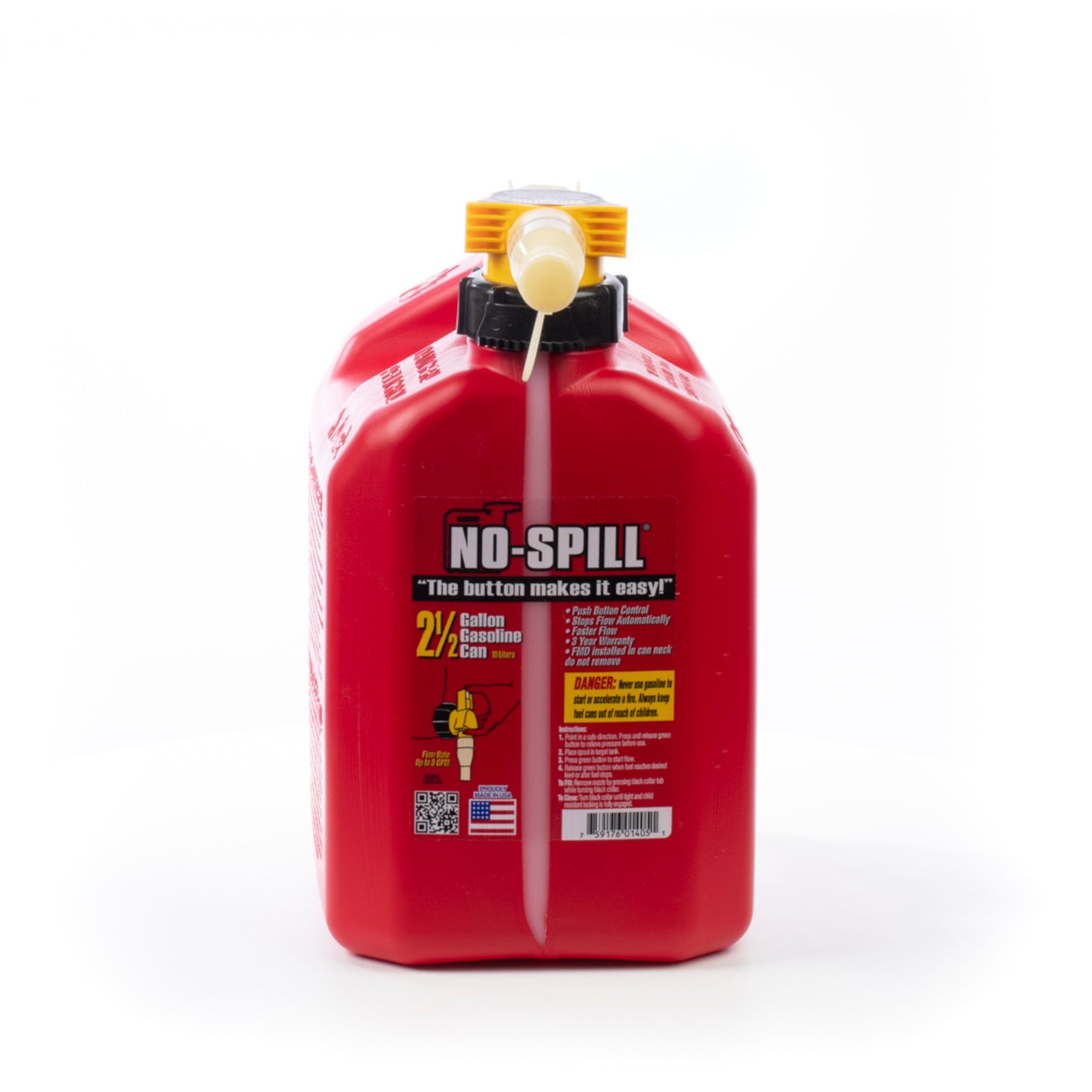 06176-1405-C6 – No-Spill® Gas Can, 2.5 Gallon (Genuine No-Spill Product)