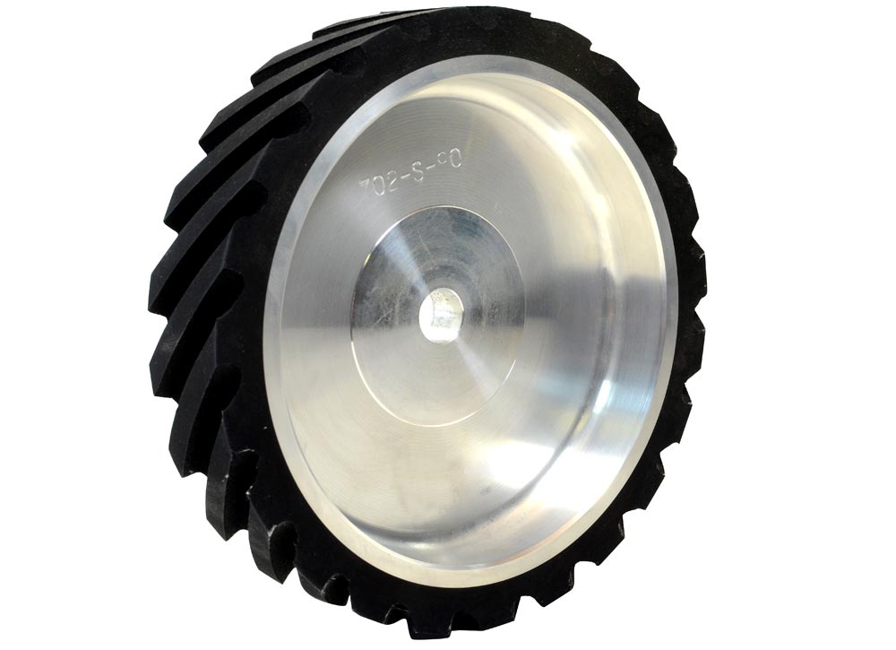 Serrated Contact Wheel 7" x 1-1/2" – 90 Duro for Blade Sharpener 760 &amp; X400