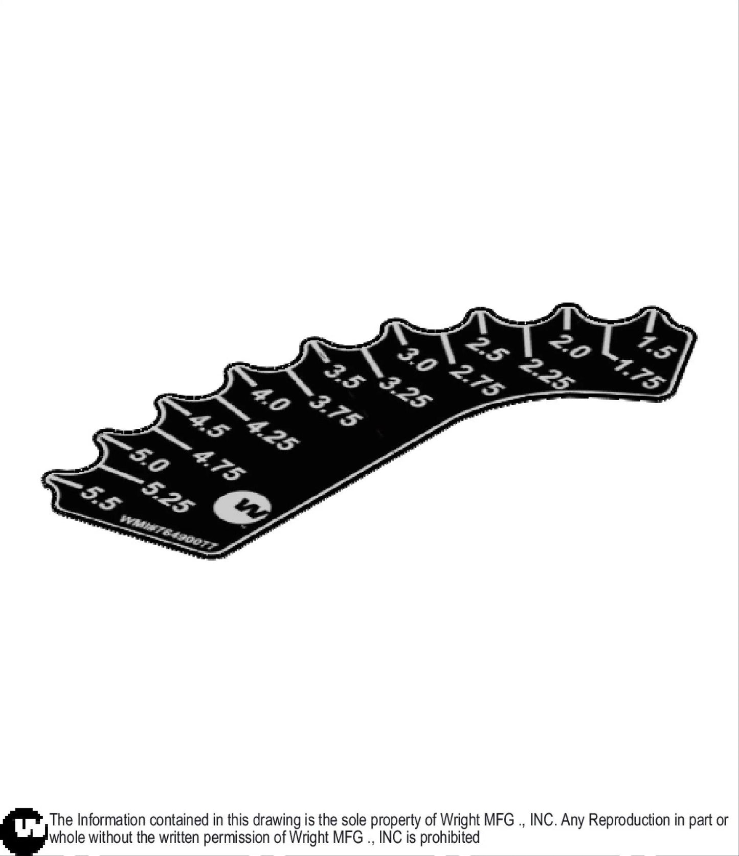 76490077 – Deck Height Decal Wright® (Genuine OEM Part)