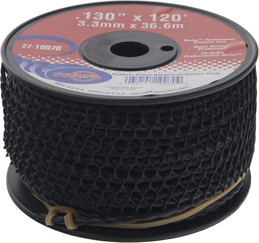 10070 – Trimmer Line .130″ Smooth Spool Black Vortex (Commercial Grade)