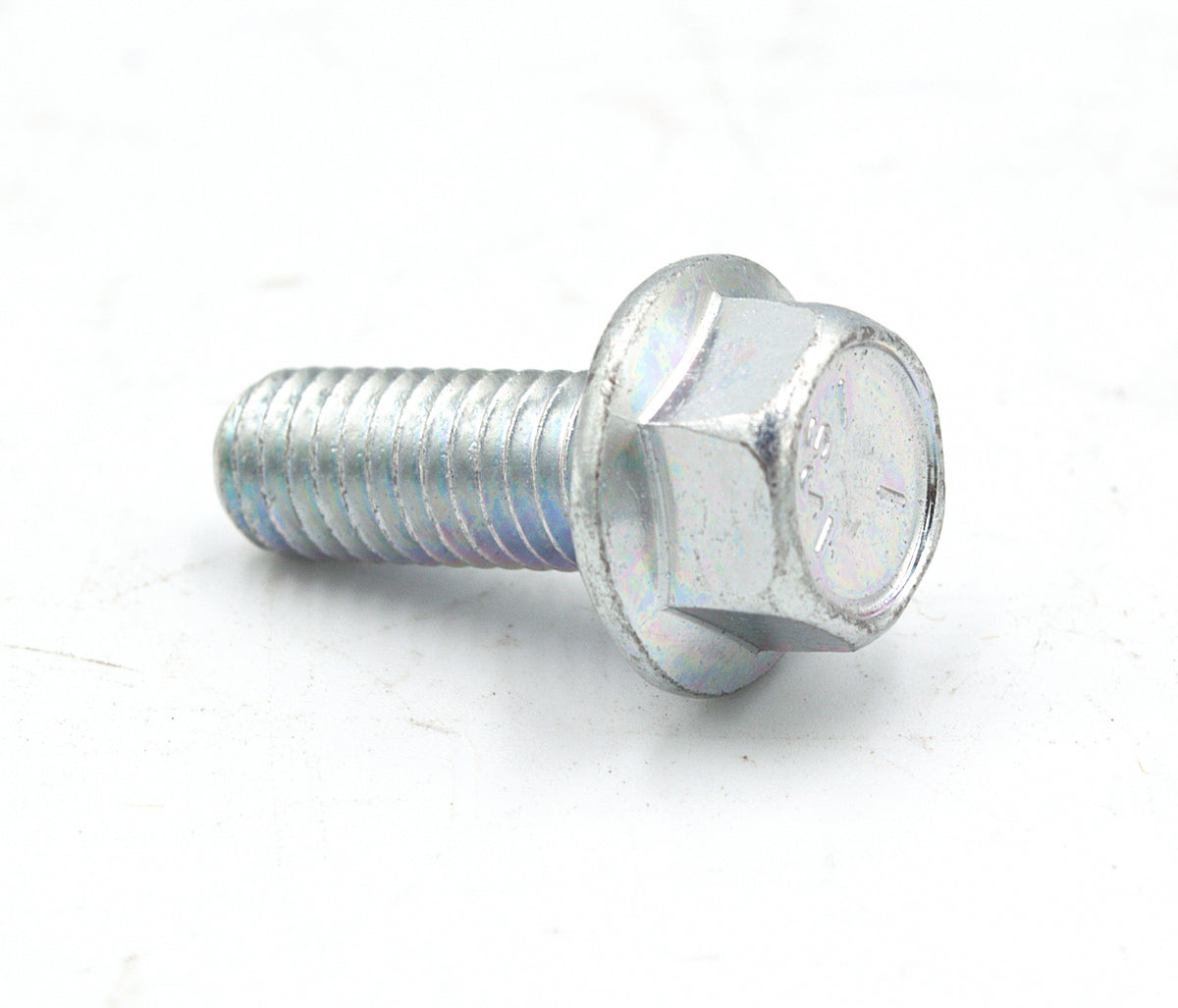 S04017-27 – SCAG 3/8"-16 x 1" Serrated Flange Hex Cap Screw, Zinc (Genuine OEM Part)