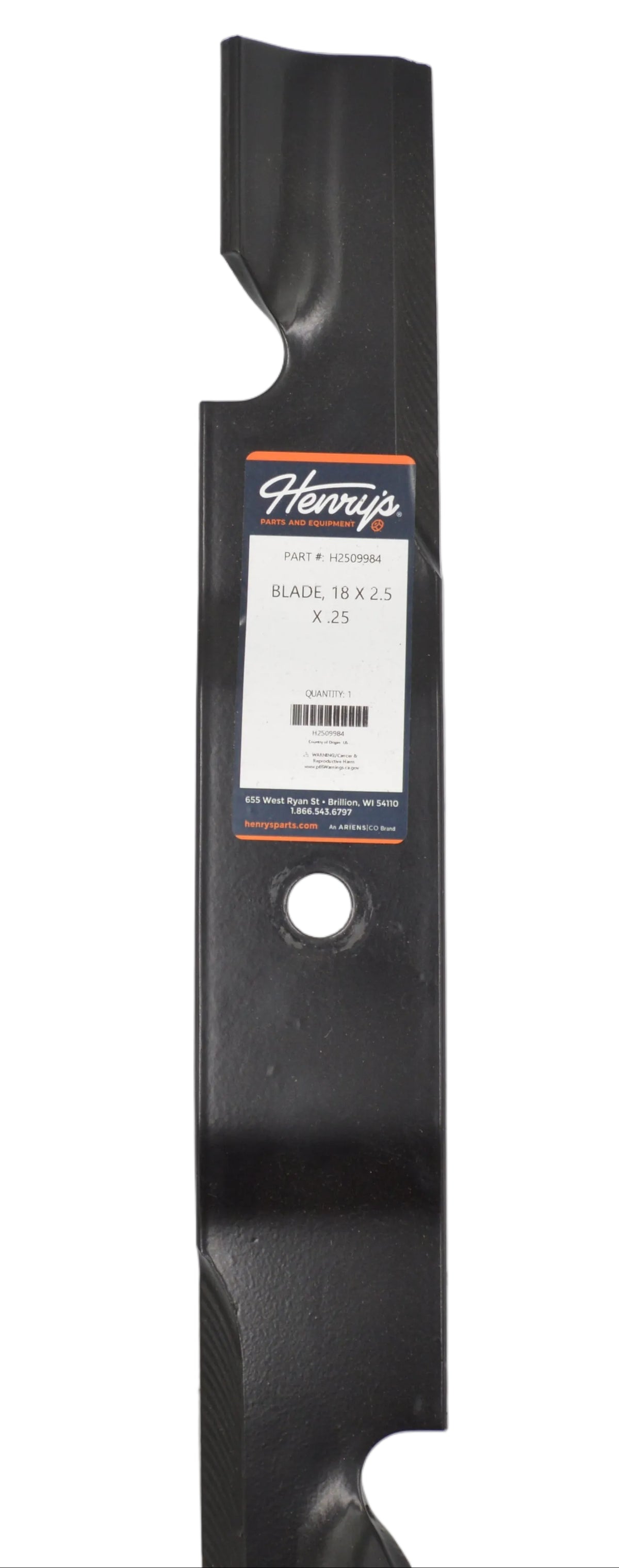 H2509984 High-Lift Mower Blade | 18" x 2.5" x .25" | Replacement Blade