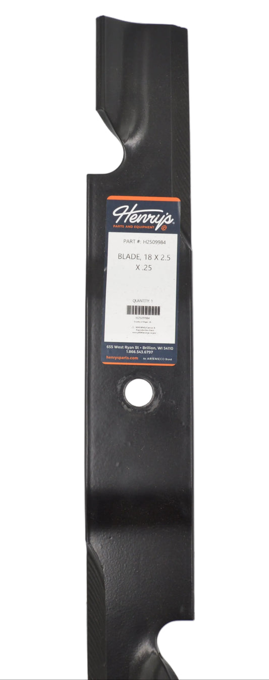 H2509984 High-Lift Mower Blade | 18" x 2.5" x .25" | Replacement Blade