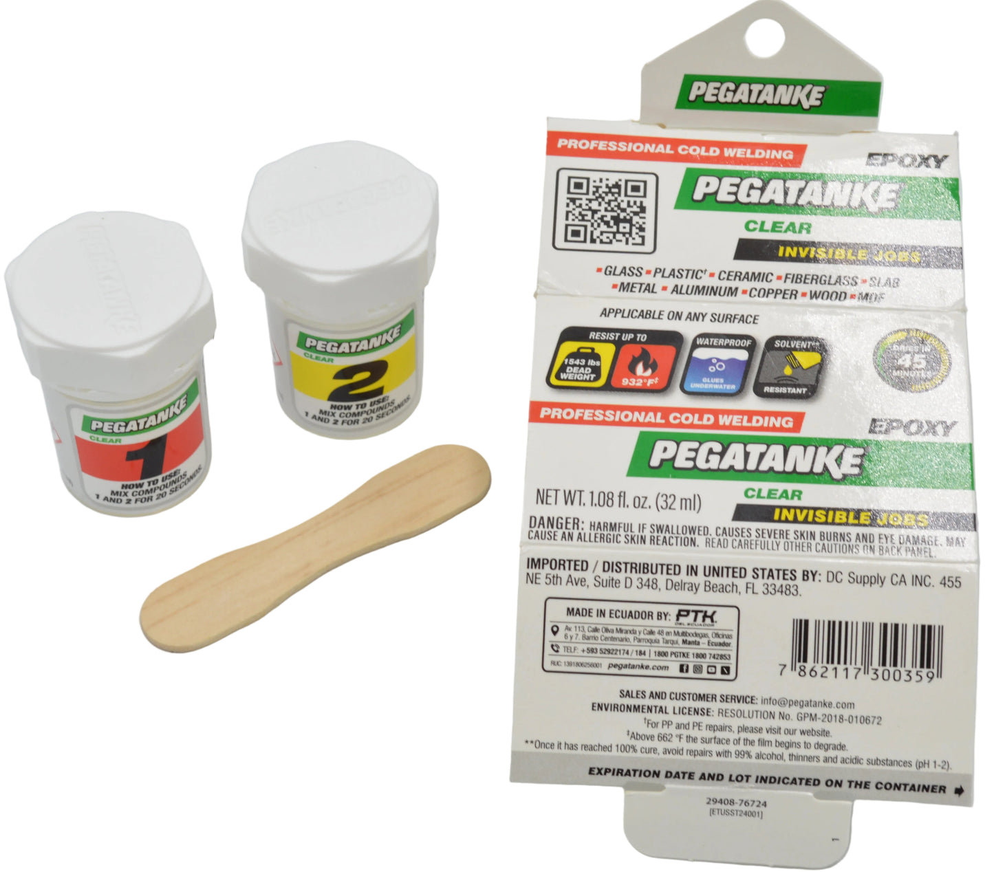 PEGATANKE® Clear Epoxy Glue | 1.08 fl. oz