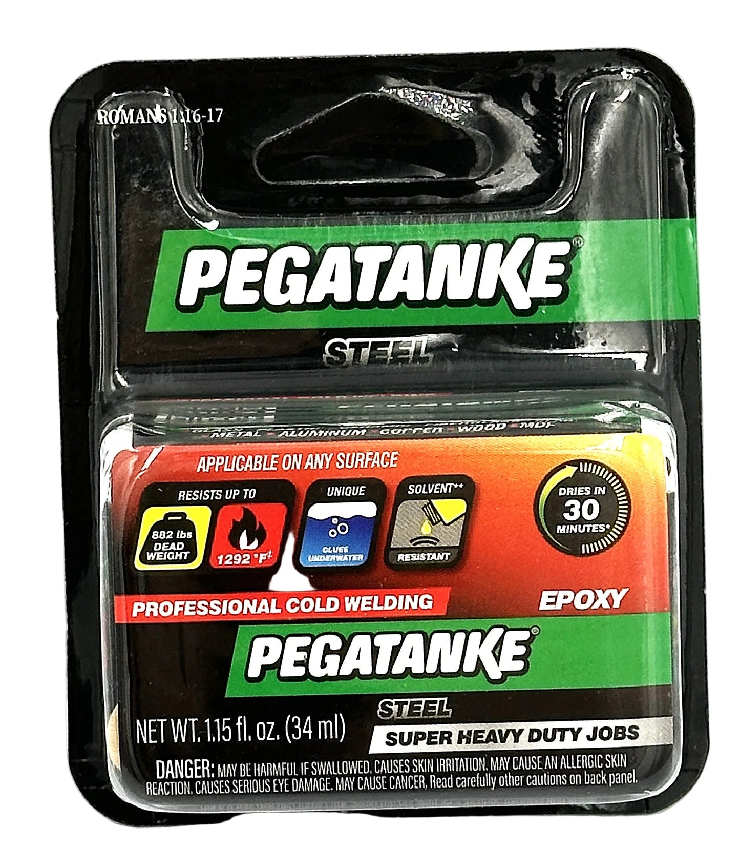 PEGATANKE® Steel Epoxy Glue | Professional Cold Welding | 1.15 fl. oz.