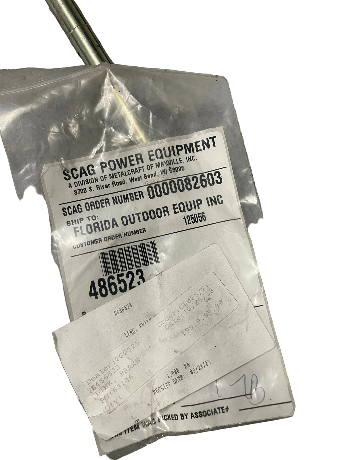 Scag OEM S486523 Brake Link – Genuine OEM Replacement Part