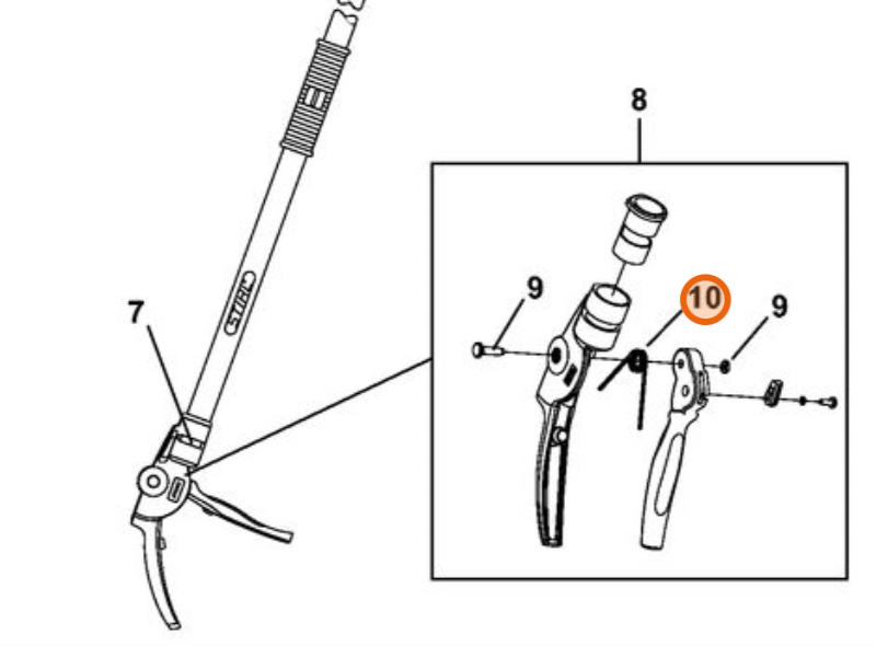 0000 882 2803 – STIHL HANDLE SPRING FOR PP 100 &amp; PP 101 (OEM)