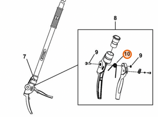 0000 882 2803 – STIHL HANDLE SPRING FOR PP 100 &amp; PP 101 (OEM)