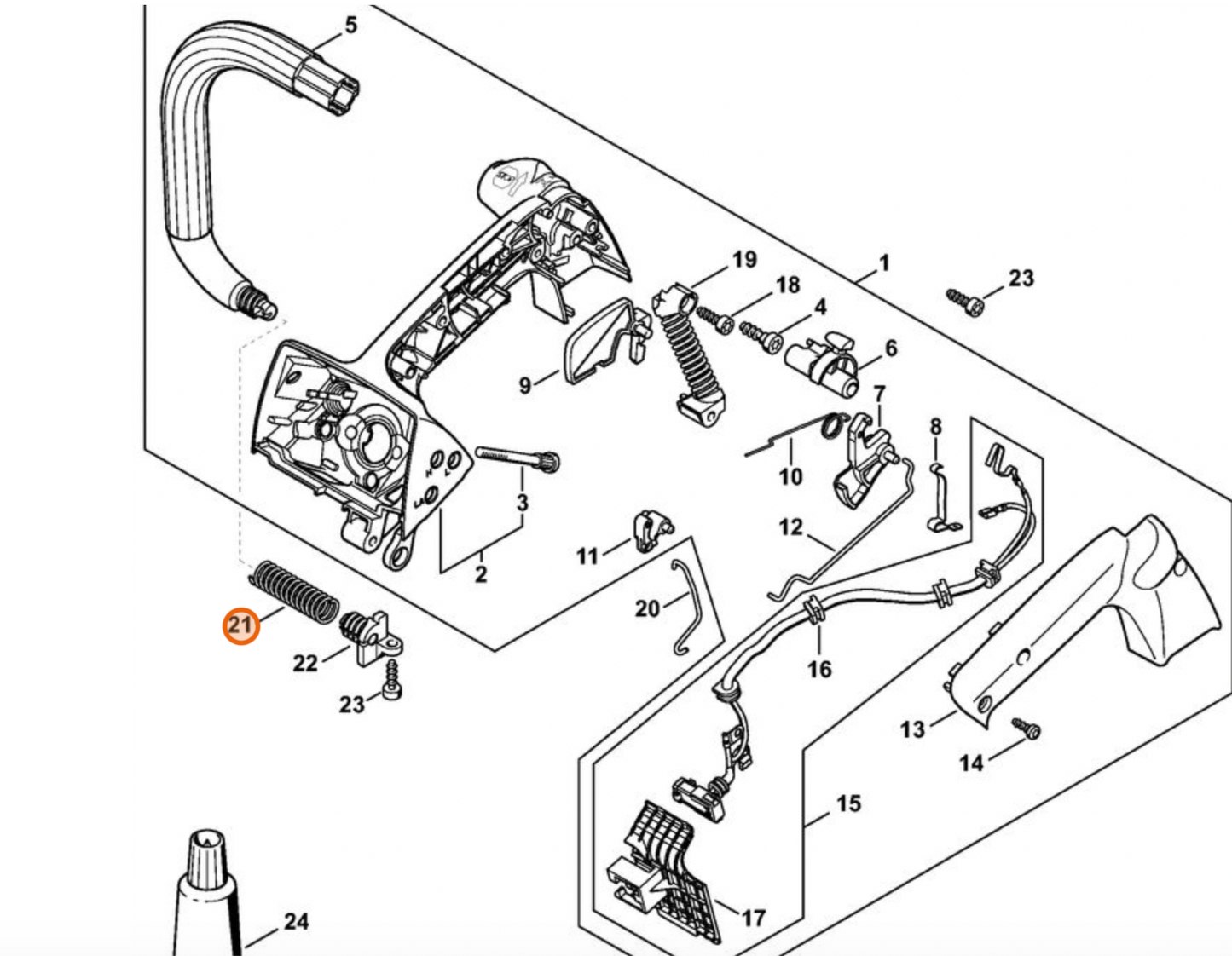 1137 791 3101 – STIHL Spring (Handle Housing) (Genuine OEM Part)