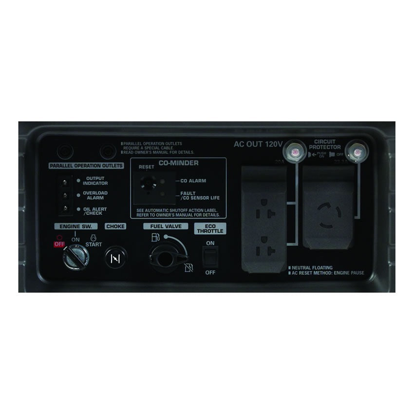 Honda EU3000iS Inverter Generator – 3000W Super Quiet Electric Start Portable Generator | CO-MINDER™ Safety