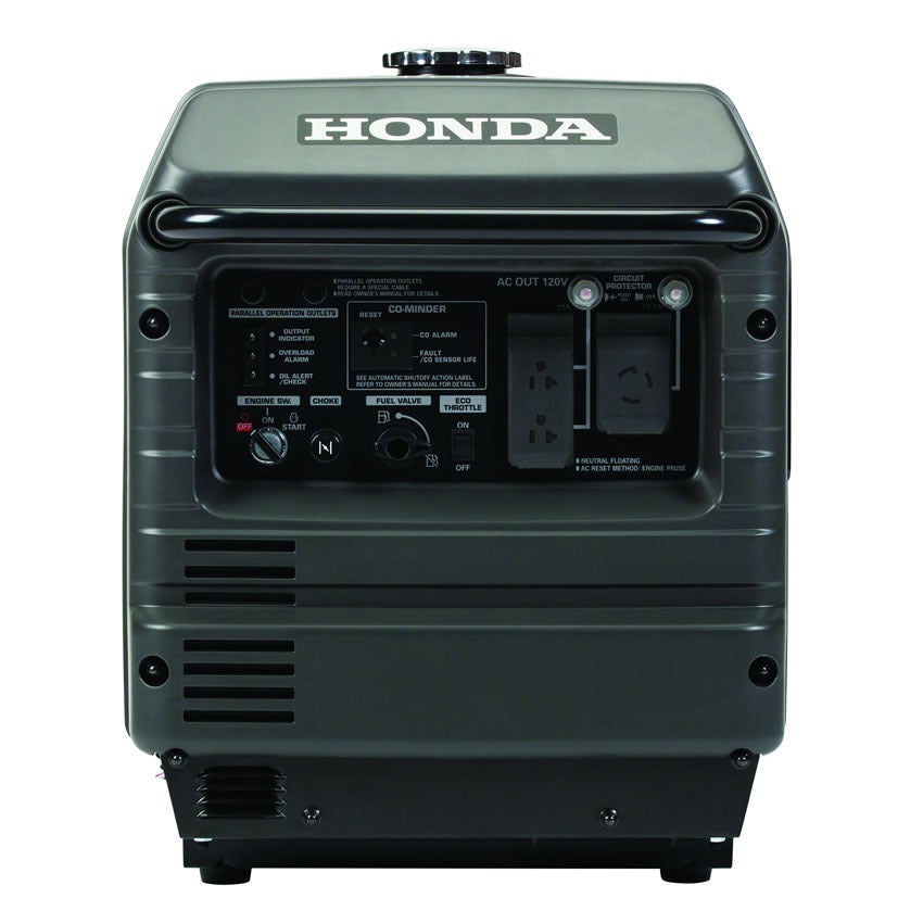 Honda EU3000iS Inverter Generator – 3000W Super Quiet Electric Start Portable Generator | CO-MINDER™ Safety
