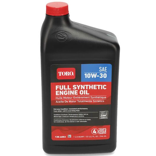 138-6053 – Oil 30 / 10W-30 Synthetic CK-4 (7JC) – Genuine Toro OEM Product